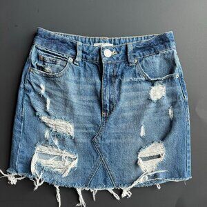 Garage Denim Mini Skirt
